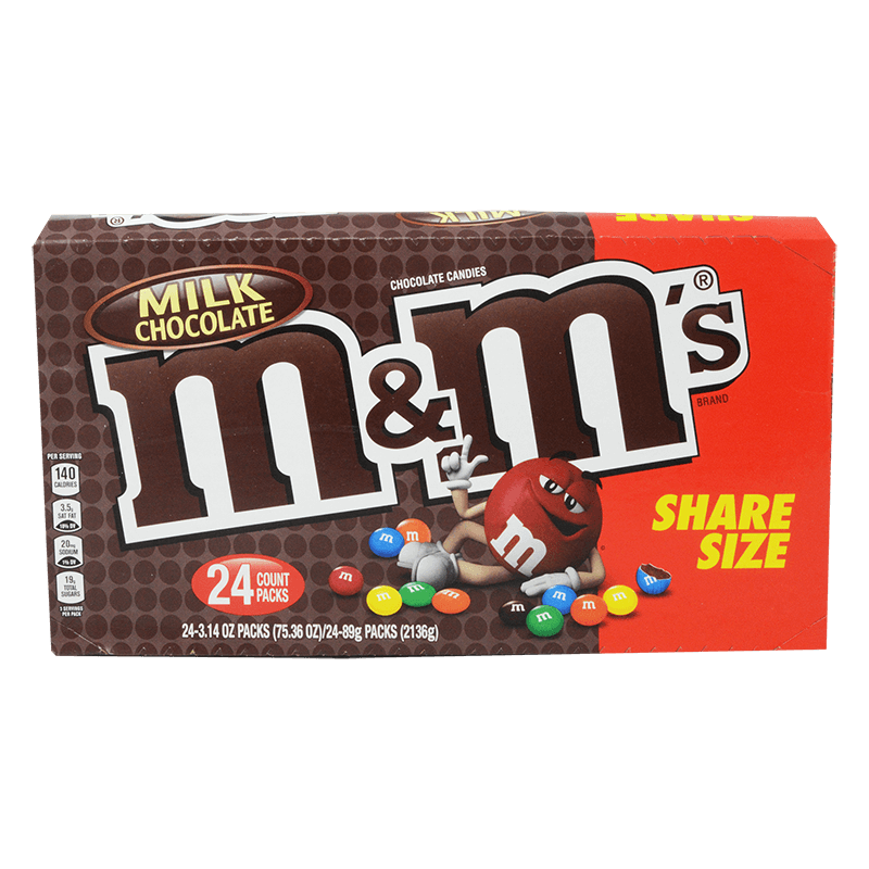 M&M'S Fudge Brownie Singles Size Chocolate Candy, 1.41 oz. 24