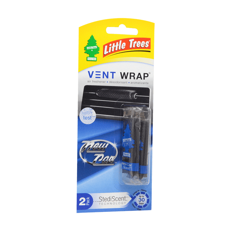 Little TreesAuto Air Freshener, Vent Wrap, New Car Scent 4-Pack 